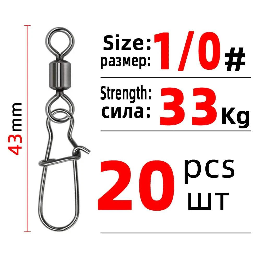 50X Fishing Swivel Snap